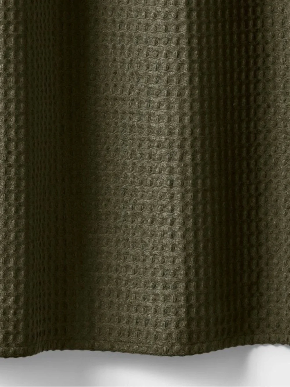 72” x 72” Olive Green Waffle Shower Curtain - Home Bath